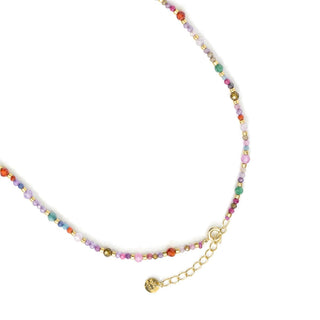 Collar de Cristal Multicolor acabado en oro amarillo de 18k - Jaros-MULTICOLOR
