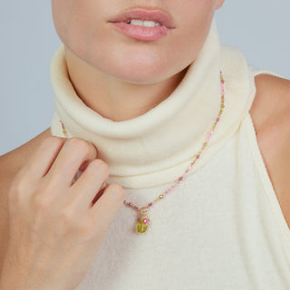 Collar de Cristal Multicolor acabado en oro amarillo de 18k - Jaros-Multicolor