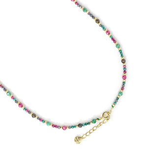Collar de Cristal Multicolor acabado en oro amarillo de 18k - Jaros-Multicolor