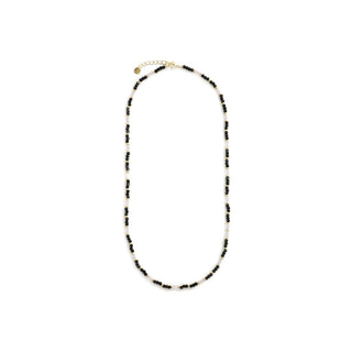 Collar de Cristal Negro acabado en oro amarillo de 18k - Tacwen-NEGRO