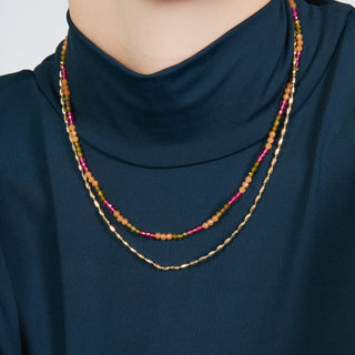 Collar de Cristal Multicolor acabado en oro amarillo de 18k - Jorong-MULTICOLOR