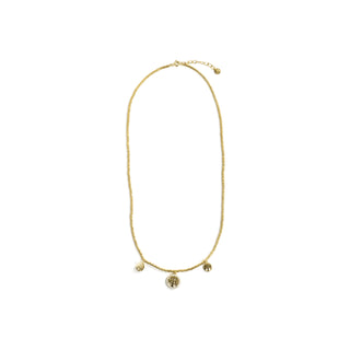 Collar de Circonita Brillante acabado en oro amarillo de 18k - Arbol Vida-BLANCO