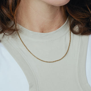 Collar de 45cm acabado en Oro Amarillo de 18k - Akido-amarillo