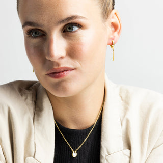 Collar de Circonita Brillante acabado en oro amarillo 18K - Ceol-blanco