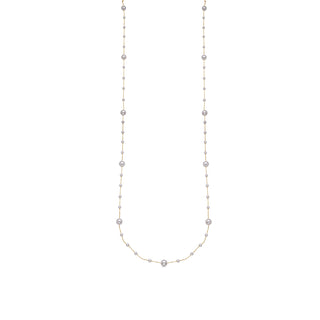 Collar con Perla Blanca acabado oro 18k - Xyaz-blanco