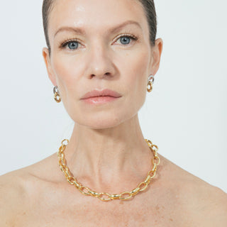 Collar de 42cm acabado en Oro Amarillo de 18k - Hande-amarillo