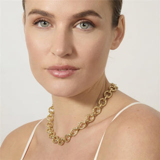 Collar acabado en oro amarillo de 18k - Nakye-Dorado
