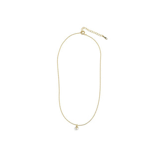 Collar de Perla Blanca acabado en oro amarillo de 18k - Talori-Dorado