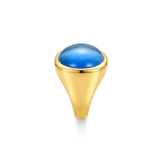 Anillo acabado oro amarillo 18k - Uther-Azul