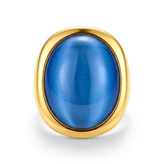 Anillo acabado oro amarillo 18k - Uther-Azul