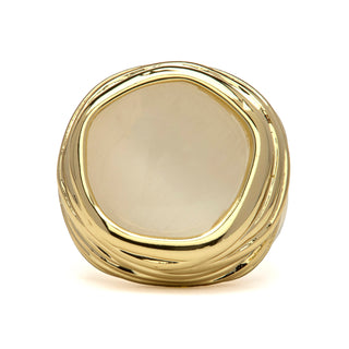 Anillo de Ojo de Gato acabado en oro amarillo de 18k - Kiqau-amarillo