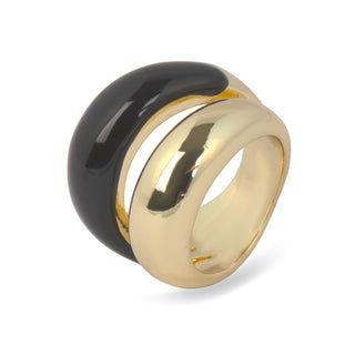 Anillo acabado en rodio - Yousmal-amarillo