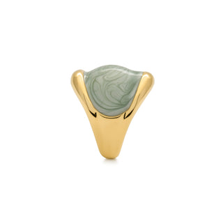 Anillo de Lacado Verde acabado en oro amarillo 18k - Sul-verde