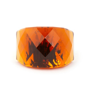 Anillo de Cuarzo Hidrotermal Naranja acabado en oro amarillo de 18k - Fadino-naranja