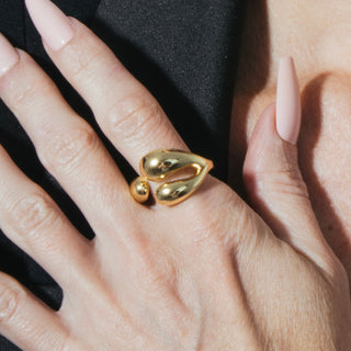 Anillo acabado oro 18k - Ruven-amarillo