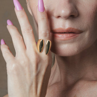 Anillo acabado en oro amarillo de 18k - Yaslah-AMARILLO
