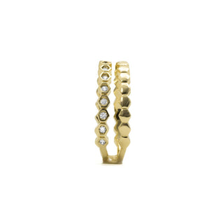 Anillo de Circonita Brillante acabado en oro amarillo de 18k - Anami-Amarillo