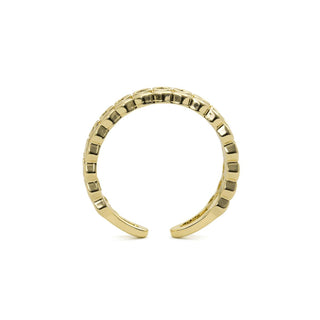Anillo de Circonita Brillante acabado en oro amarillo de 18k - Anami-Amarillo