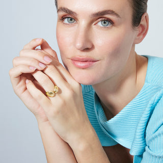 Anillo acabado en oro amarillo de 18k - Bubty-amarillo