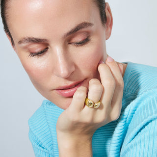 Anillo acabado en oro amarillo de 18k - Bubty-amarillo