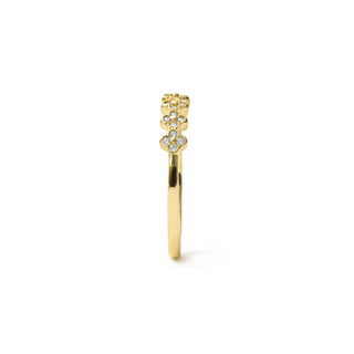 Anillo de Circonita Brillante acabado en oro amarillo de 18k - Siskal-Amarillo