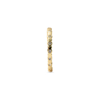 Anillo de Perla Blanca acabado en oro amarillo de 18k - Navi-Amarillo