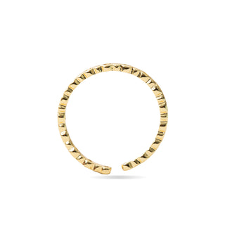 Anillo de Perla Blanca acabado en oro amarillo de 18k - Navi-Amarillo