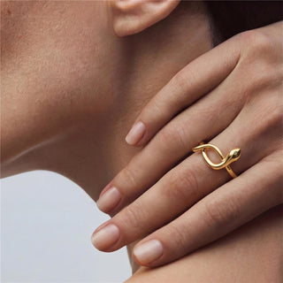 Anillo acabado oro amarillo 18k - Serphentia-AMARILLO