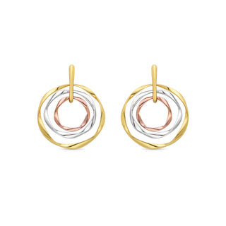 Pendientes acabados en oro amarillo 18K - Ushdao-multicolor