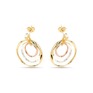 Pendientes acabados en oro amarillo 18K - Ushdao-multicolor