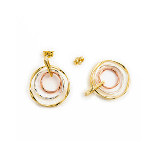 Pendientes acabados en oro amarillo 18K - Ushdao-multicolor