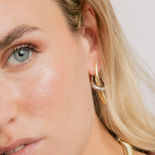 Pendientes acabado en rodio, Oro Amarillo y Rosa de 18K - Claw-amarillo