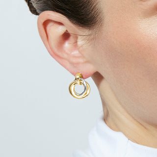 Pendientes acabado en oro amarillo de 18k - Uhuil-Dorado