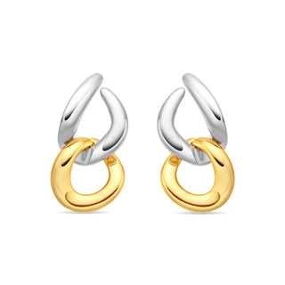 Pendientes acabado en oro amarillo de 18k - Saga-Dorado