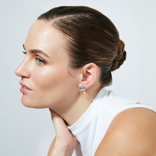 Pendientes acabado en oro amarillo de 18k - Saga-Dorado