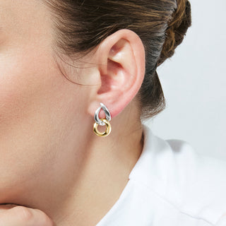 Pendientes acabado en oro amarillo de 18k - Saga-Dorado