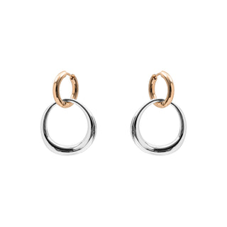 Pendientes acabado en rodio, oro amarillo de 18k - Malorly-AMARILLO