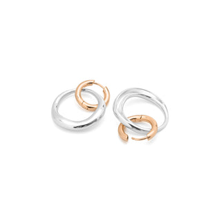 Pendientes acabado en rodio, oro amarillo de 18k - Malorly-AMARILLO