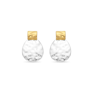Pendientes acabado en rodio, oro amarillo de 18k - Dimgan-AMARILLO