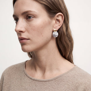 Pendientes acabado en rodio, oro amarillo de 18k - Dimgan-AMARILLO