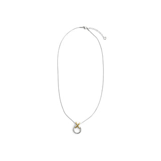 Collar acabado en oro amarillo de 18k y rodio - Merilah-Dorado