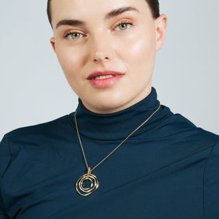 Collar acabado en rodio, oro amarillo de 18k - Daban-AMARILLO