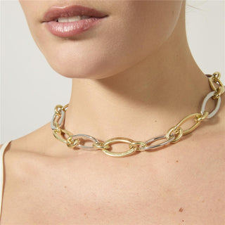 Collar acabado en oro amarillo de 18k - Adelky-Dorado