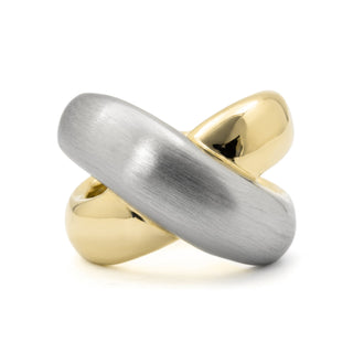 Anillo acabado en rodio, oro amarillo 18k - Stalor-AMARILLO