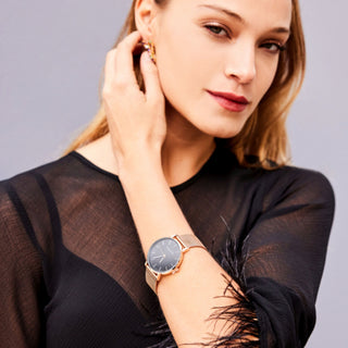 Reloj acabado en oro rosa 18K - Didia-negro