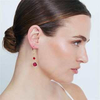 Pendientes de Aleación de Metal y Circonita Multicolor acabado en oro rosa de 18k - Huis-MULTICOLOR