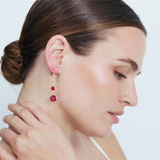 Pendientes de Aleación de Metal y Circonita Multicolor acabado en oro rosa de 18k - Huis-MULTICOLOR