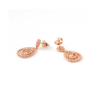 Pendientes Beelys acabado oro rosa 18k - Beelys-BLANCO
