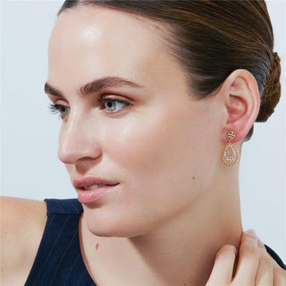 Pendientes Beelys acabado oro rosa 18k - Beelys-BLANCO