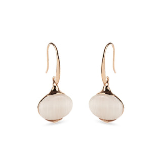 Pendientes de Ojo de Gato acabados en oro rosa 18K - Jelani-rosa
